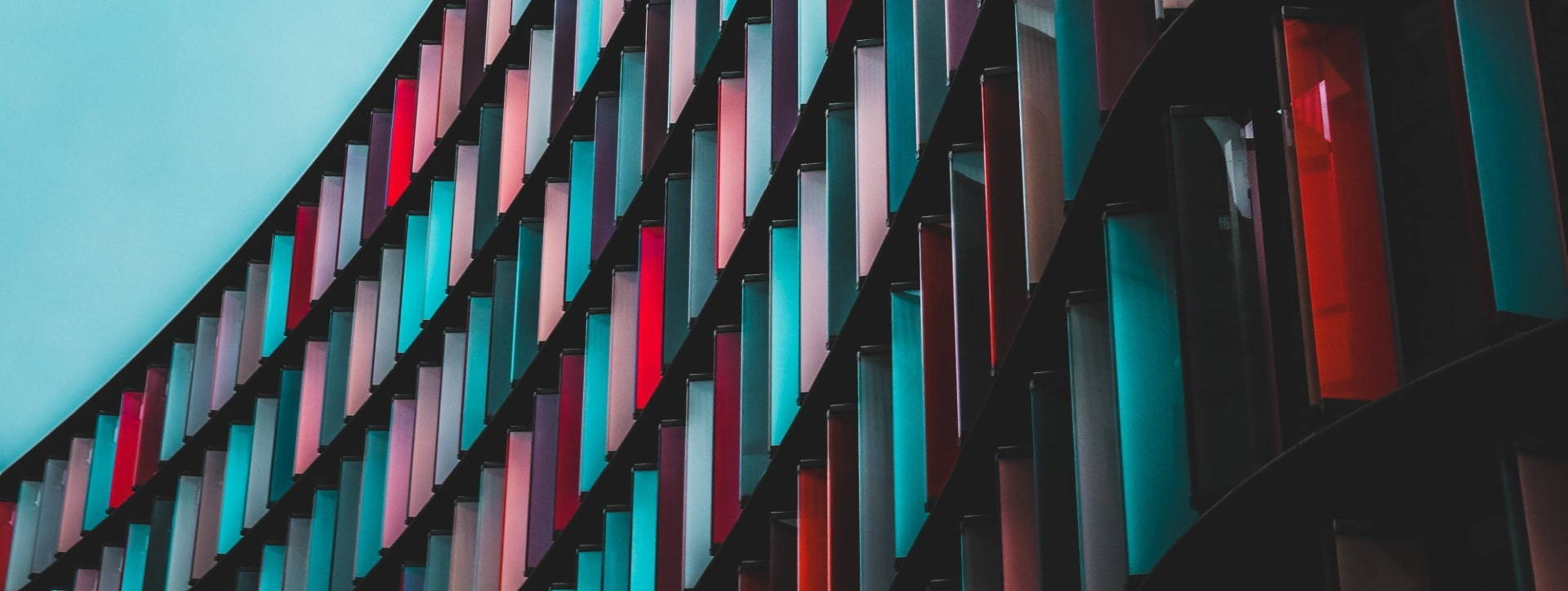 Multi-coloured building